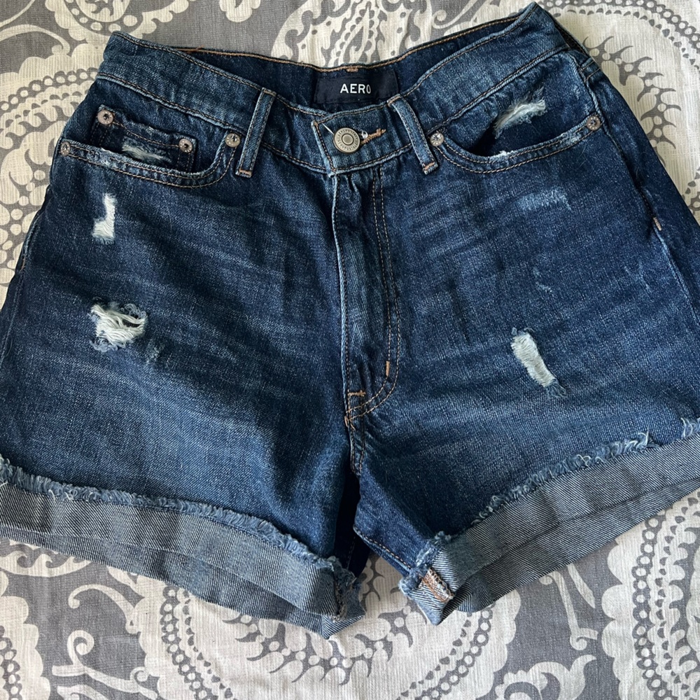 aero mom jean shorts